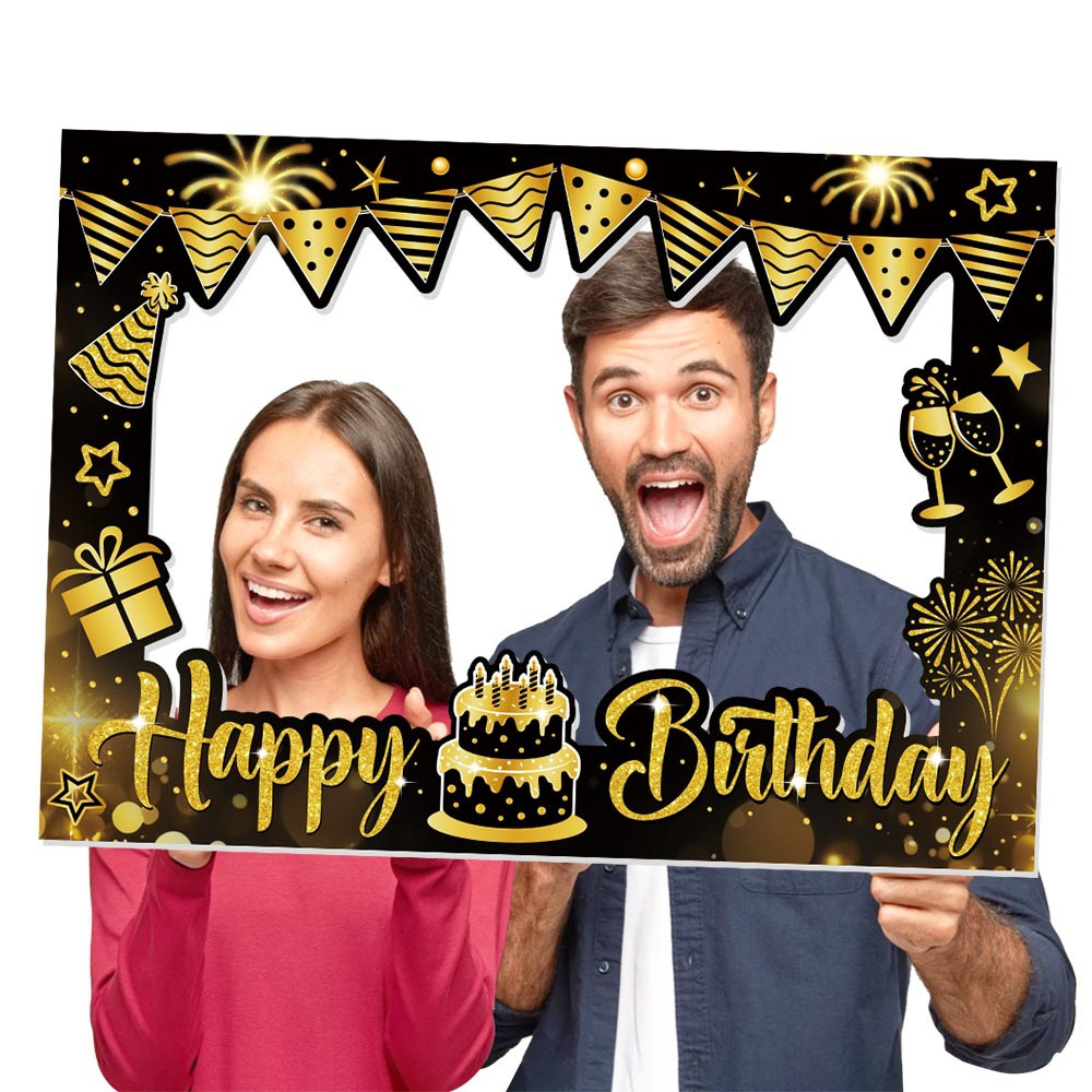 1 Piece Happy Birthday Photo B - Photo Booth Frame ulasan dan harga