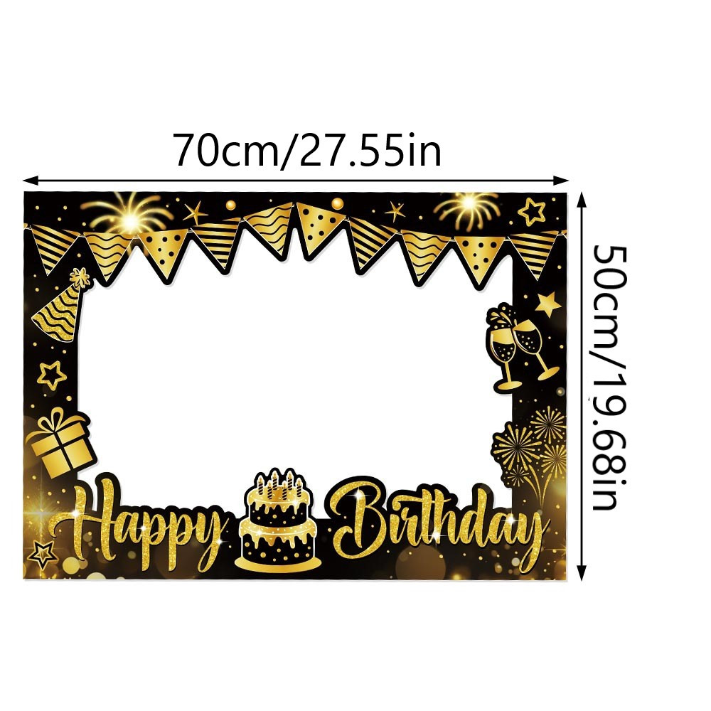 1 Piece Happy Birthday Photo B - Photo Booth Frame ulasan dan harga