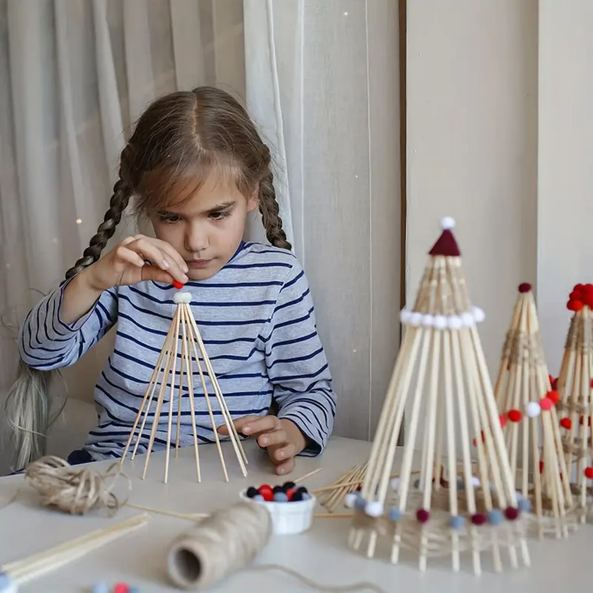 DIY Bamboo Sticks 50/100pcs Na - Cotton Candy Cone ulasan dan harga
