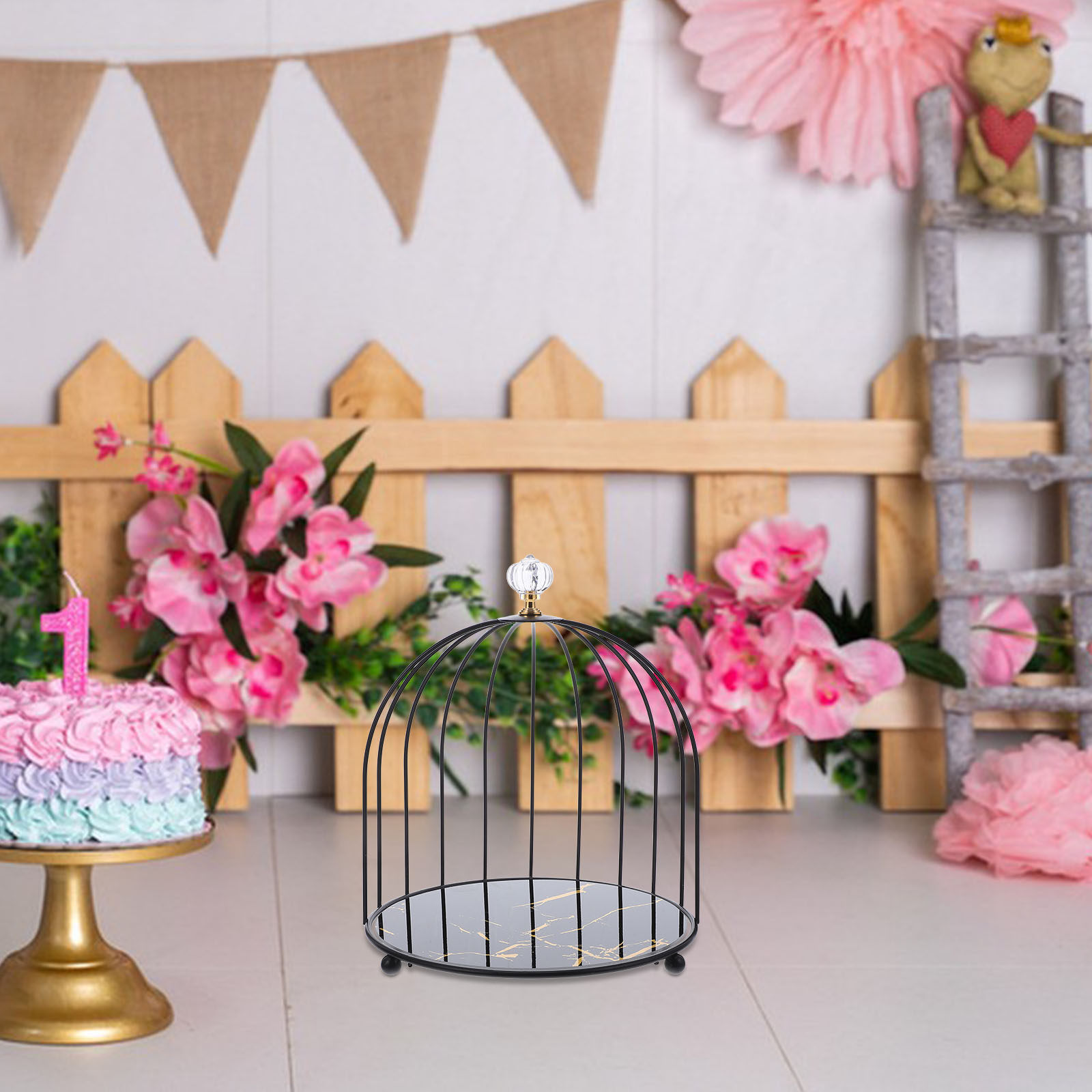 Bird Cage Metal Cake Stand Bow - Cupcake Stand Tier ulasan dan harga