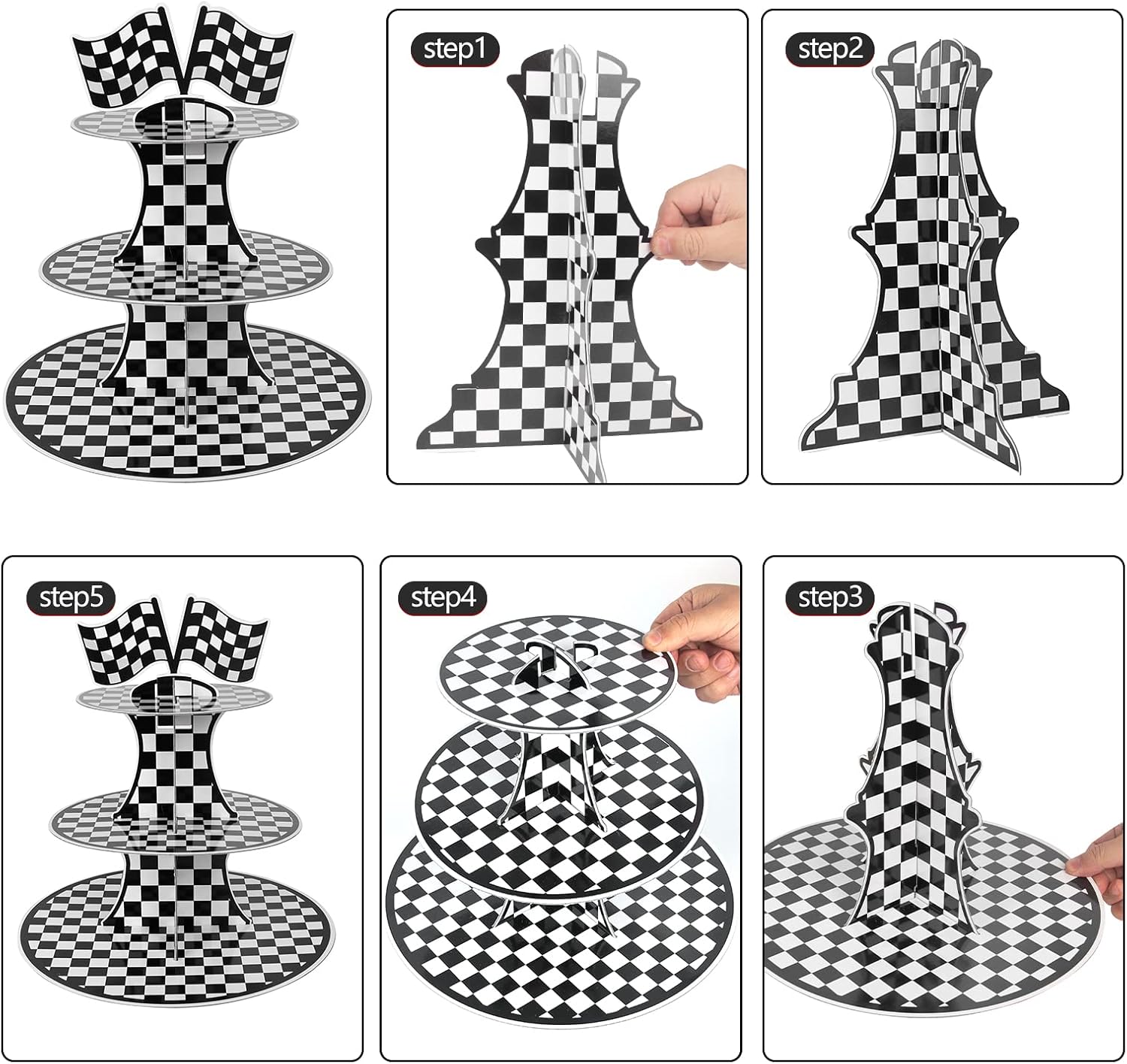 3-Tier Cardboard Cupcake Stand - Cupcake Stand Tier ulasan dan harga