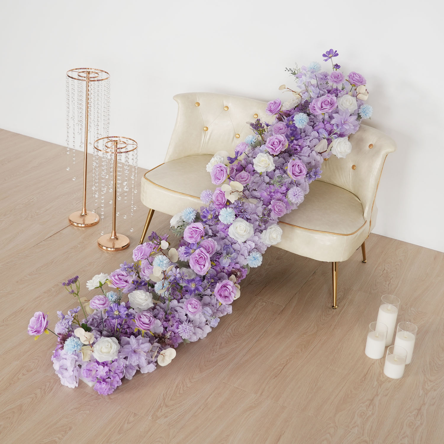 Uflower Purple Artificial Flow - Flower Wall Panel ulasan dan harga