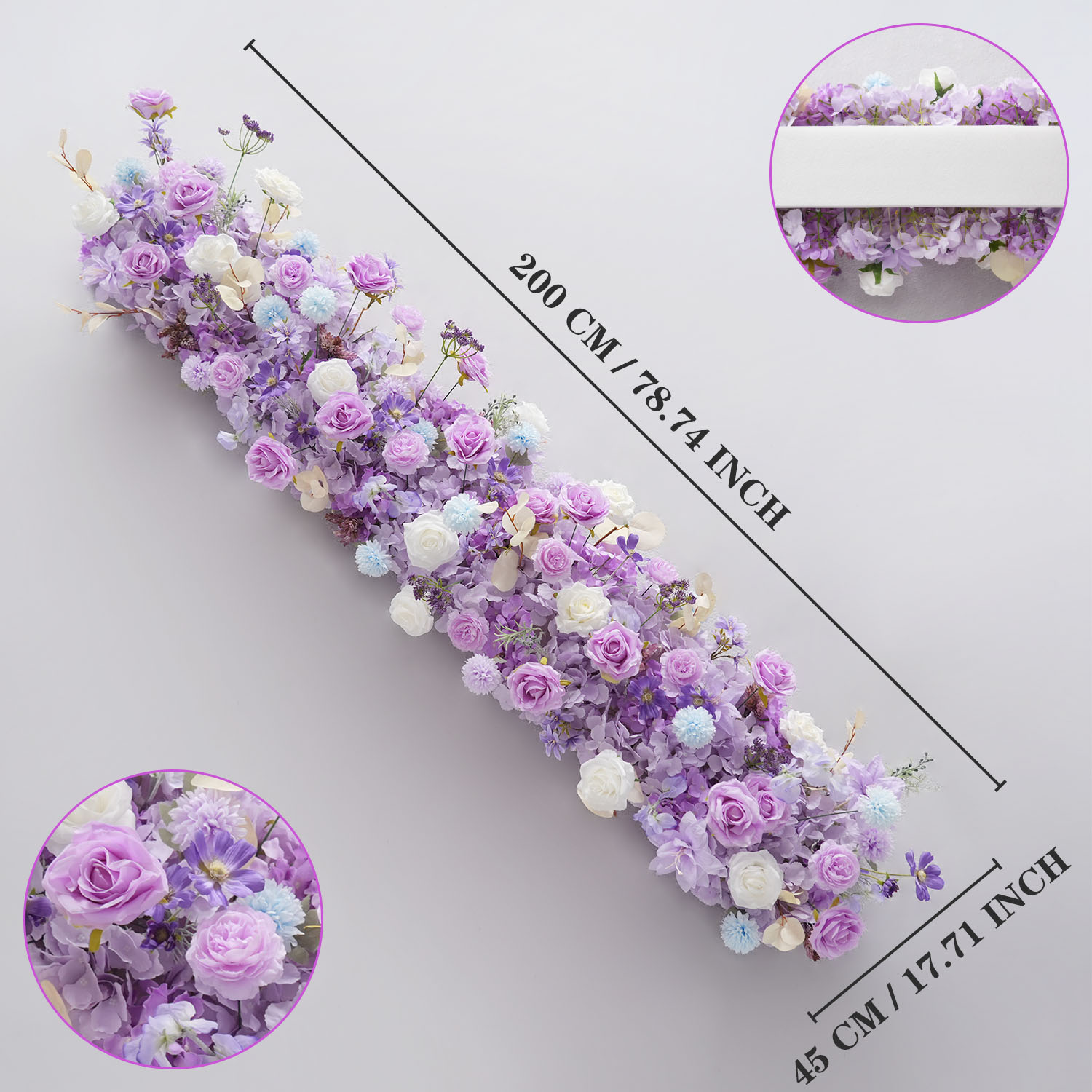 Uflower Purple Artificial Flow - Flower Wall Panel ulasan dan harga