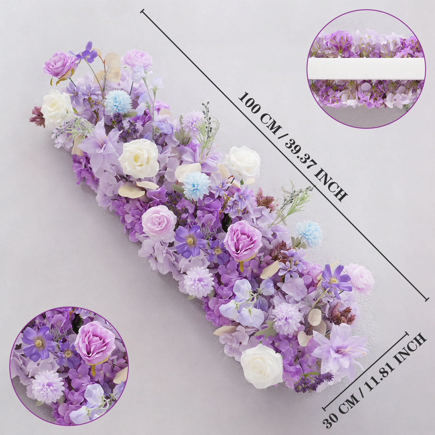 Uflower Purple Artificial Flow - Flower Wall Panel ulasan dan harga