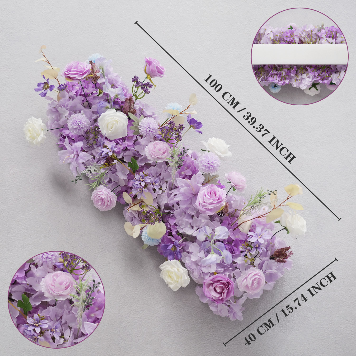 Uflower Purple Artificial Flow - Flower Wall Panel ulasan dan harga