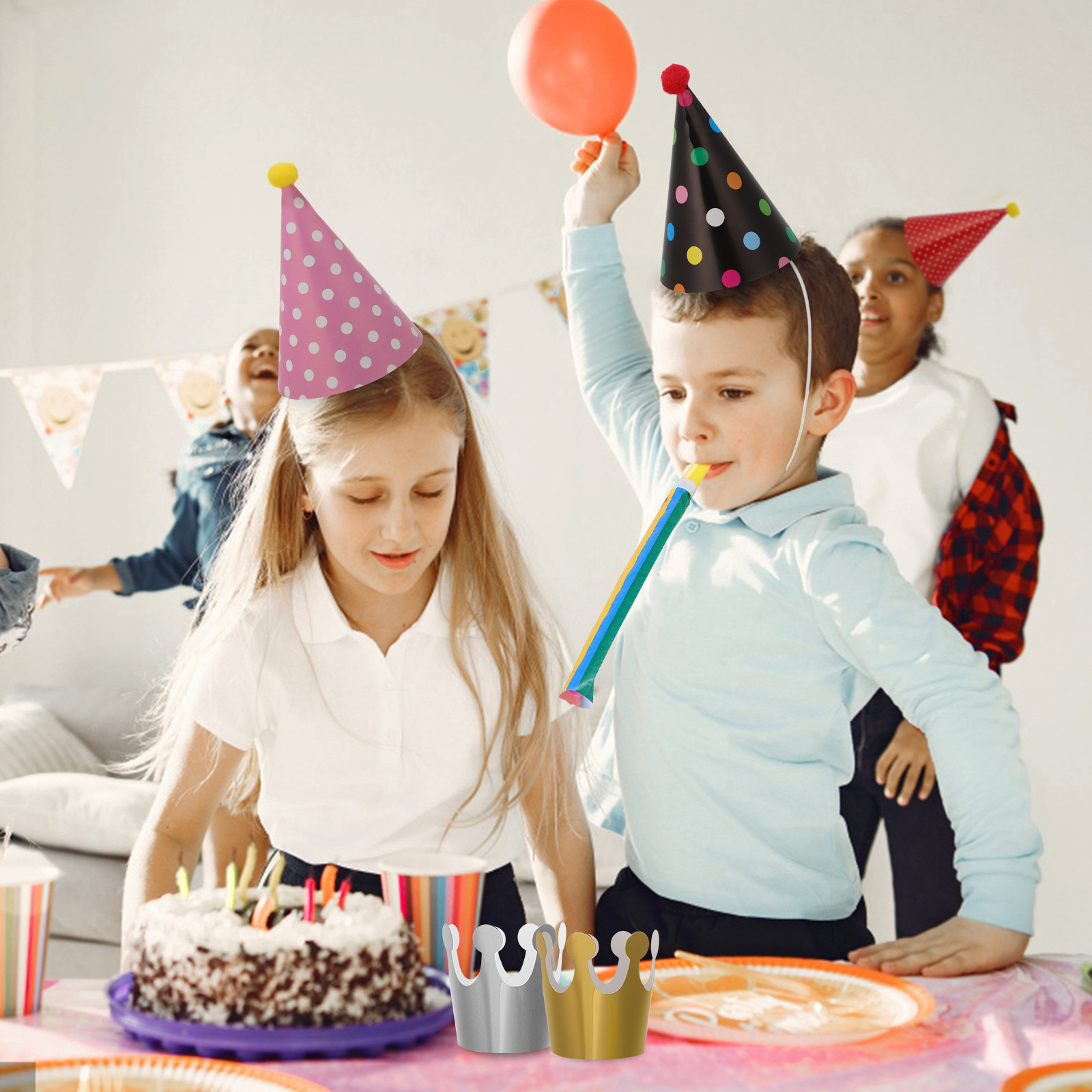 1Set Birthday Party Decoration - Party Hat Cone ulasan dan harga