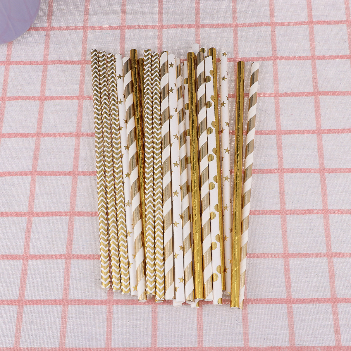 50Pcs Heart Paper Straws Biode - Paper Straw Color ulasan dan harga