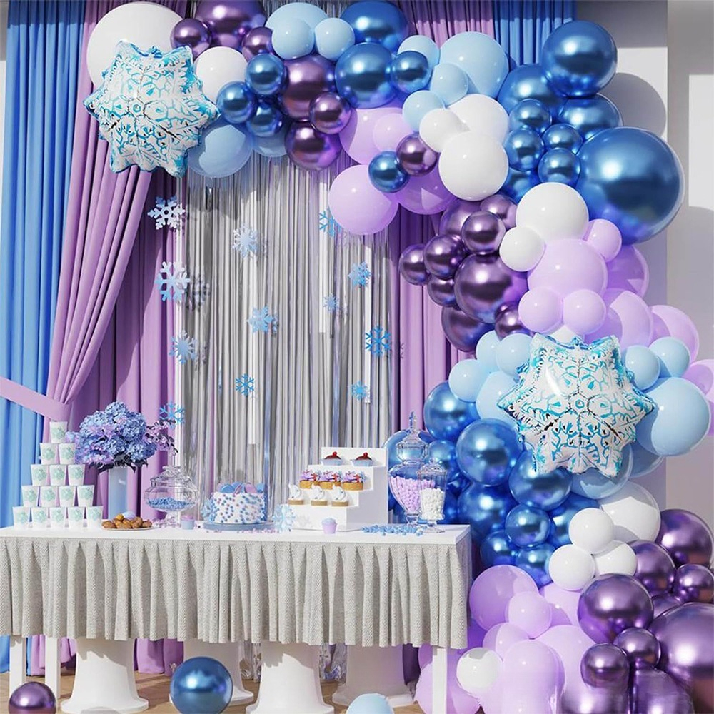 Winter Wonderland Snowflake Ba - Balloon Arch Kit ulasan dan harga