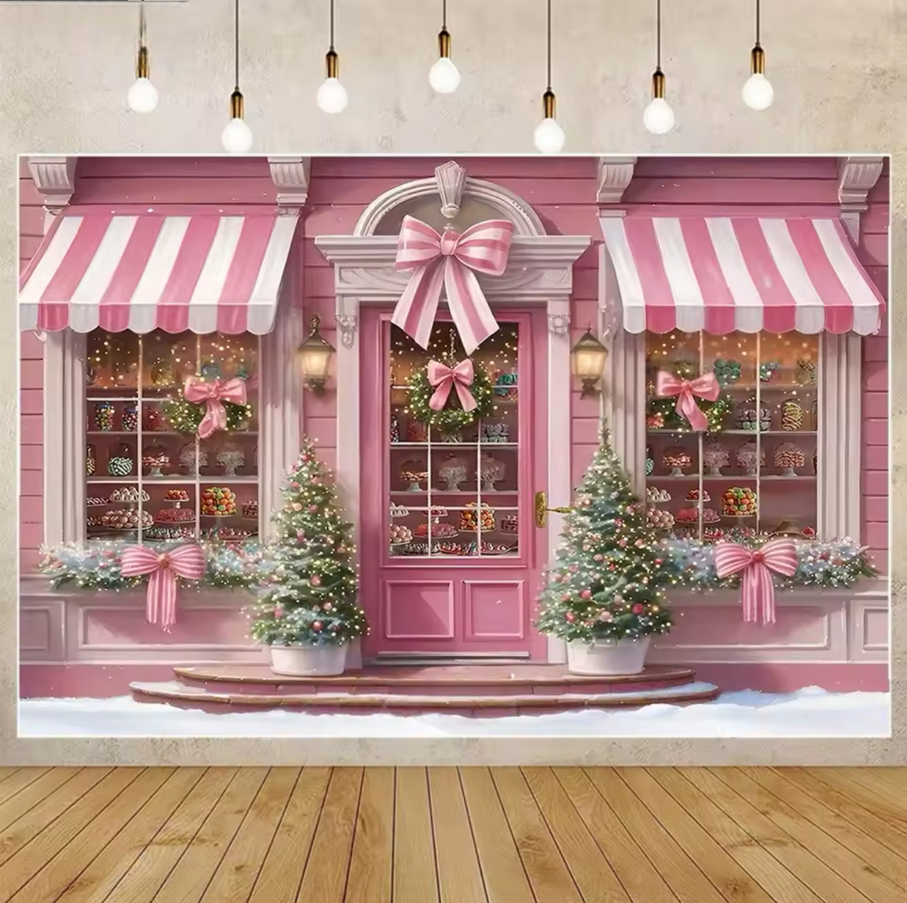 Winter Christmas Window Backgr - Party Event Supply Store ulasan dan harga