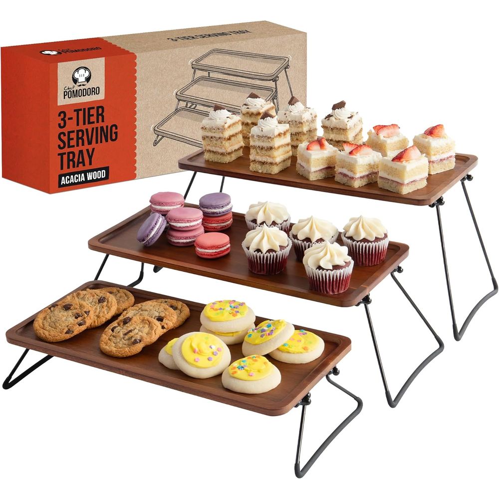 3 Tiered Serving Trays & Platt - Cupcake Stand Tier ulasan dan harga