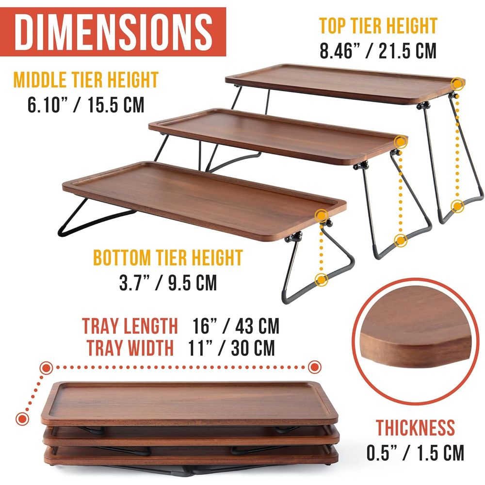 3 Tiered Serving Trays & Platt - Cupcake Stand Tier ulasan dan harga