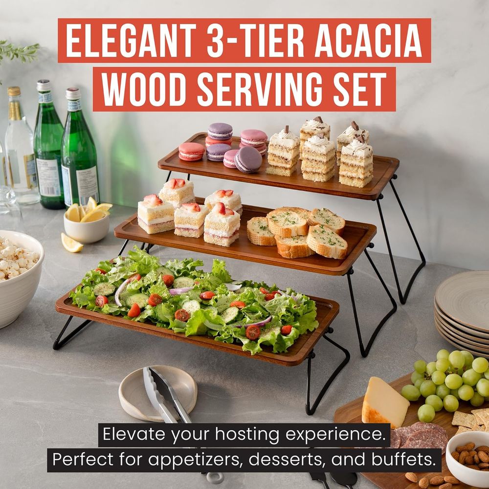 3 Tiered Serving Trays & Platt - Cupcake Stand Tier ulasan dan harga