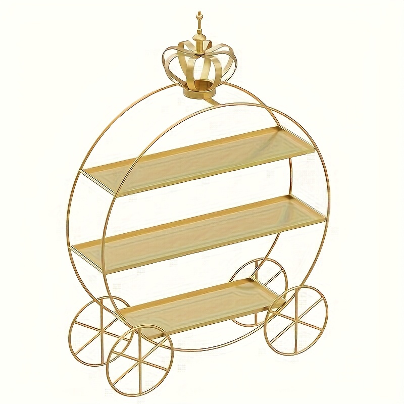 3-Tier Golden Crown Cake Stand - Cupcake Stand Tier ulasan dan harga