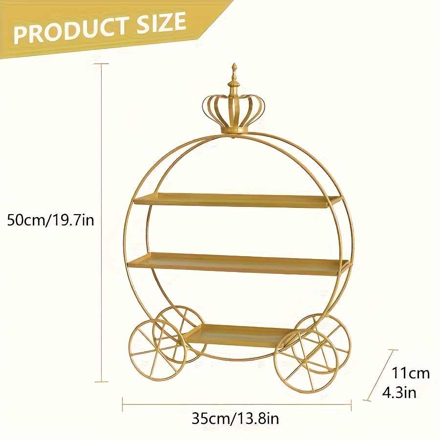 3-Tier Golden Crown Cake Stand - Cupcake Stand Tier ulasan dan harga