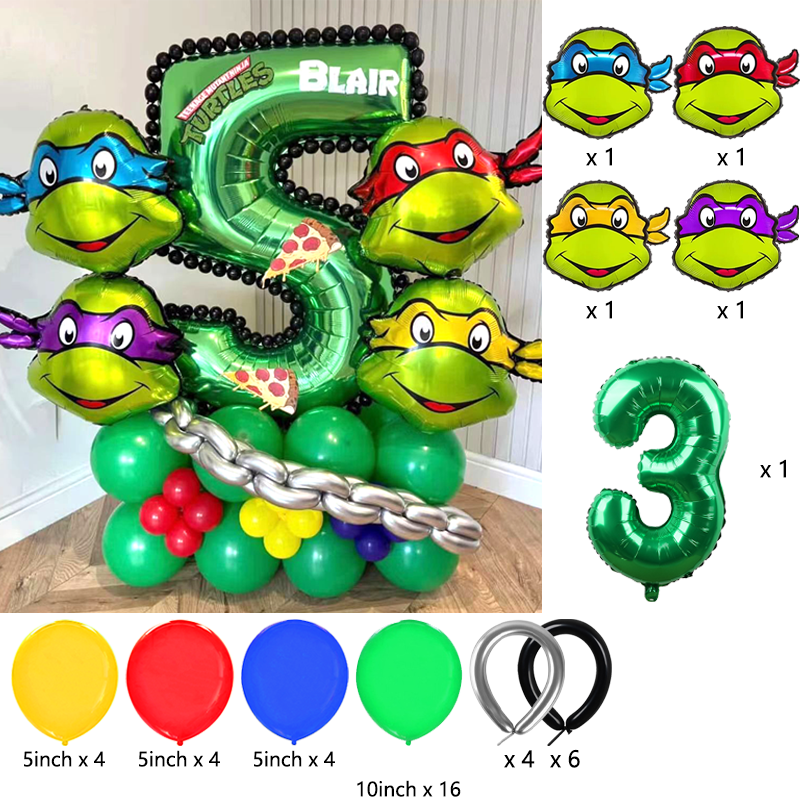 Ninja Turtles Themed Balloon A - Balloon Arch Kit ulasan dan harga