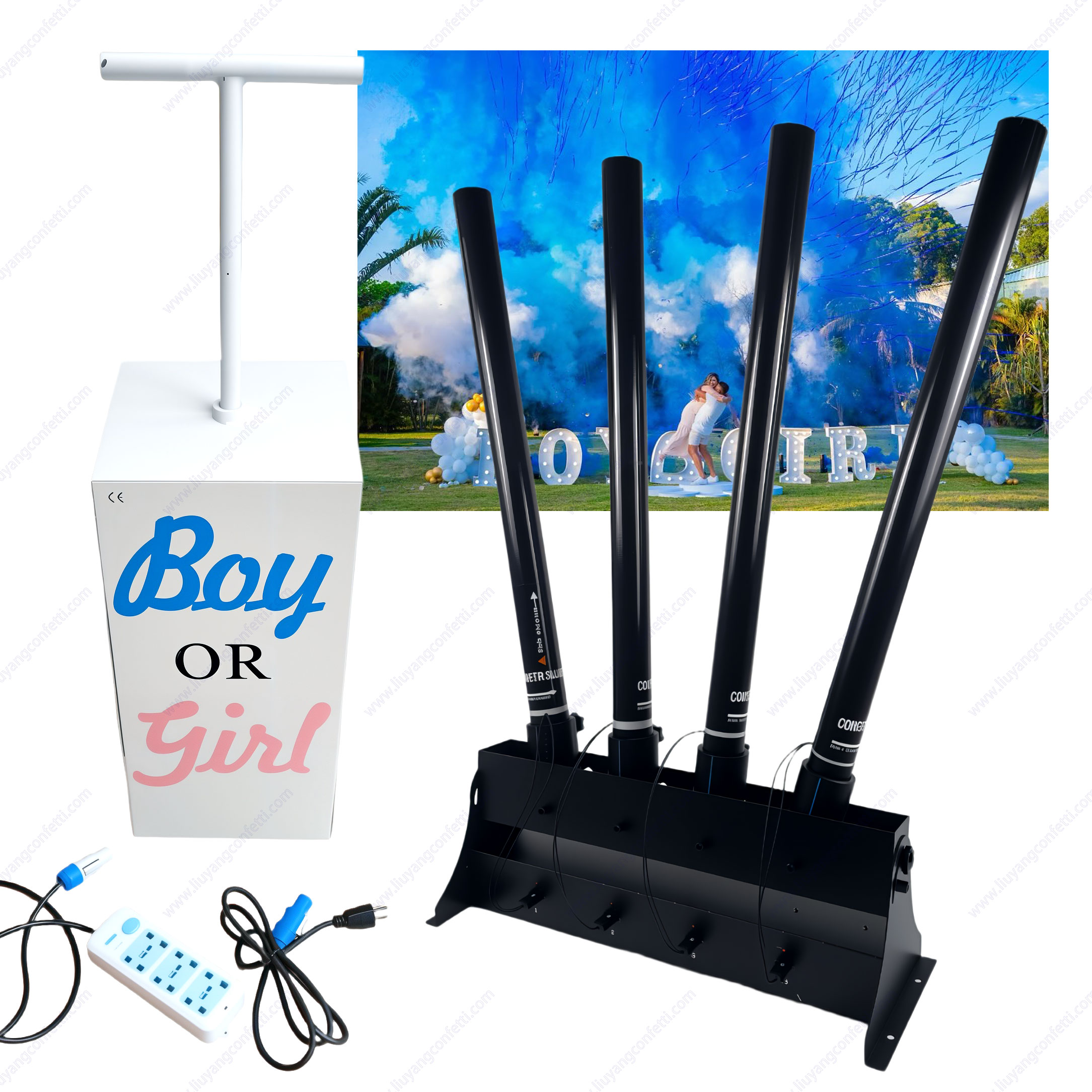Electronic Spray Confetti Powd - Confetti Cannon Tube ulasan dan harga