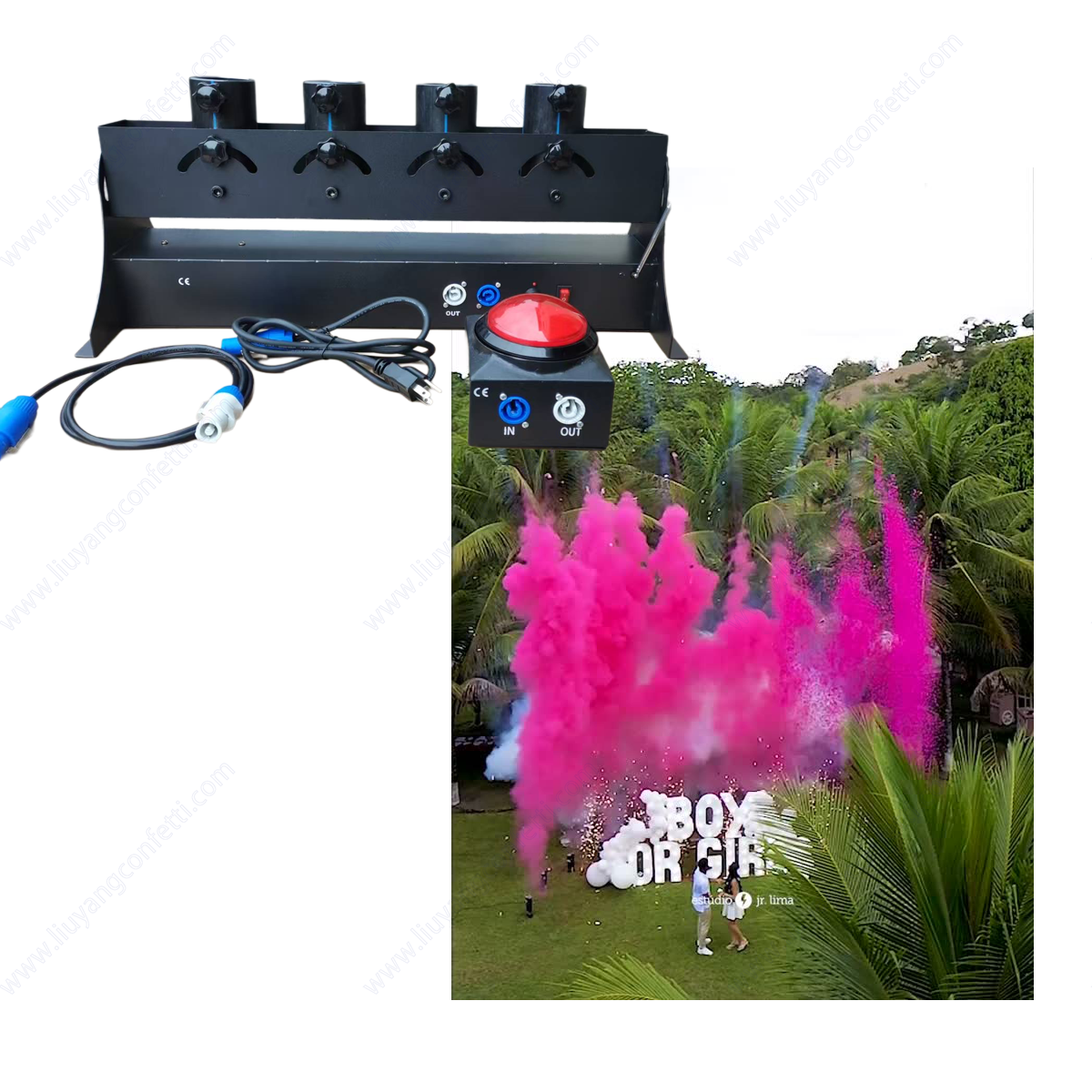 Electronic Spray Confetti Powd - Confetti Cannon Tube ulasan dan harga