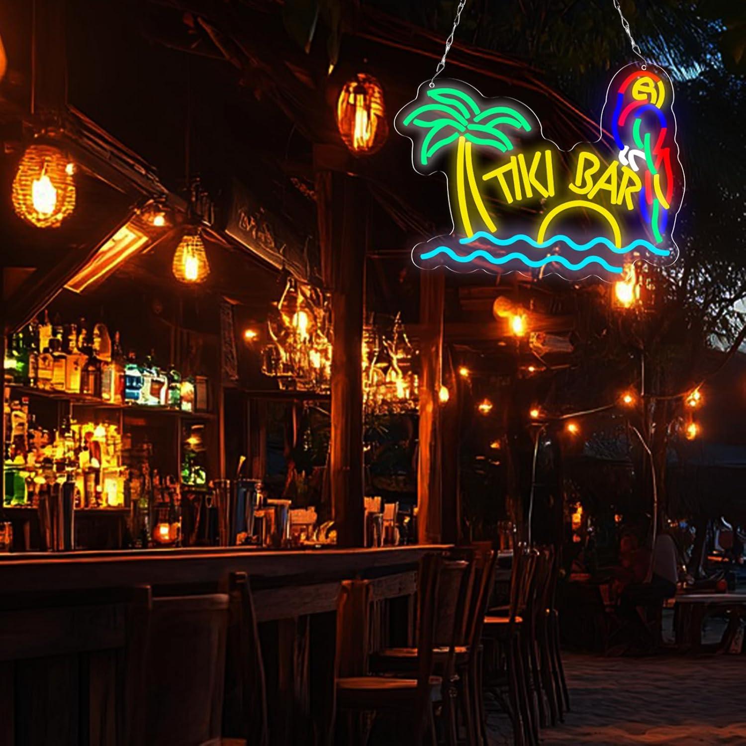 Tiki Bar Neon Sign Beach Theme - Neon Sign Party ulasan dan harga