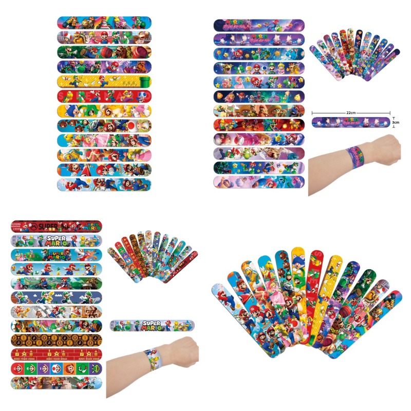 Super Mario PVC Slap Bracelets - Event Supplies ulasan dan harga