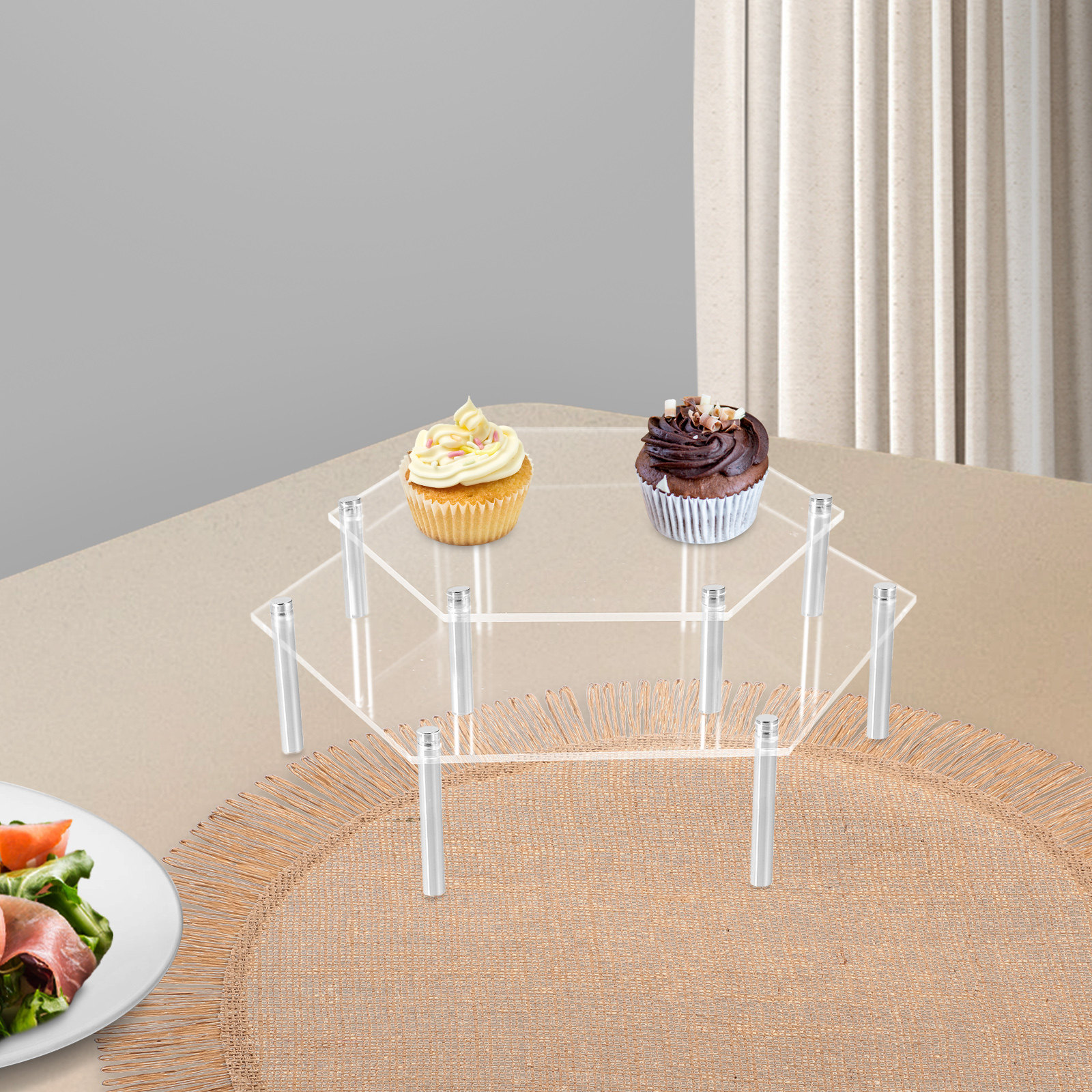 1Set Acrylic Cake Stand Clear  - Cupcake Stand Tier ulasan dan harga