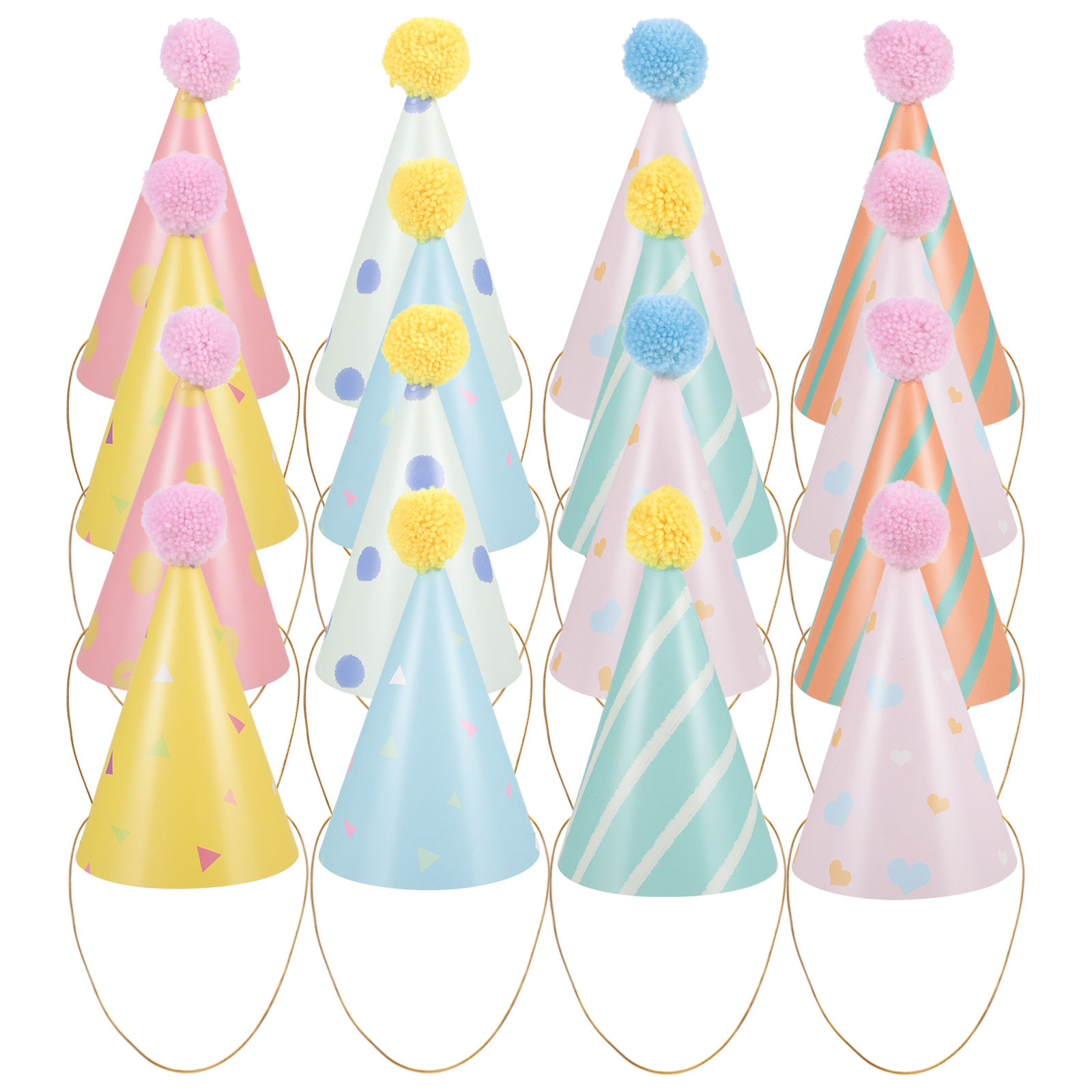 14Pcs Birthday Hats Paper Cone - Party Hat Cone ulasan dan harga