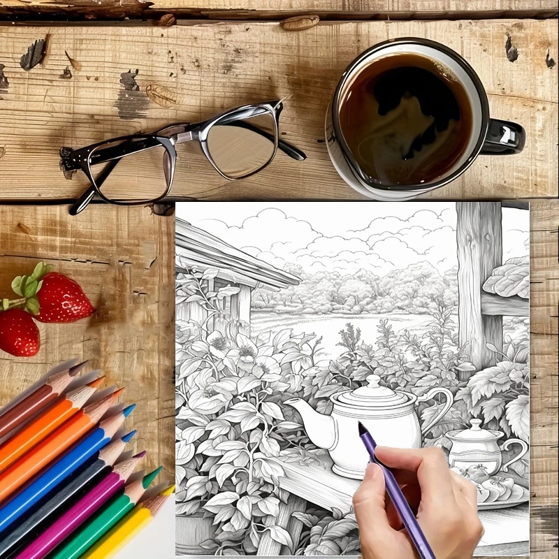 Tea In The Gardens Coloring Bo - Event Supplies ulasan dan harga
