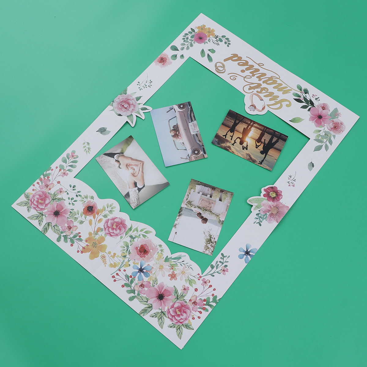 2 Pcs Bridal Shower Photo Boot - Photo Booth Frame ulasan dan harga