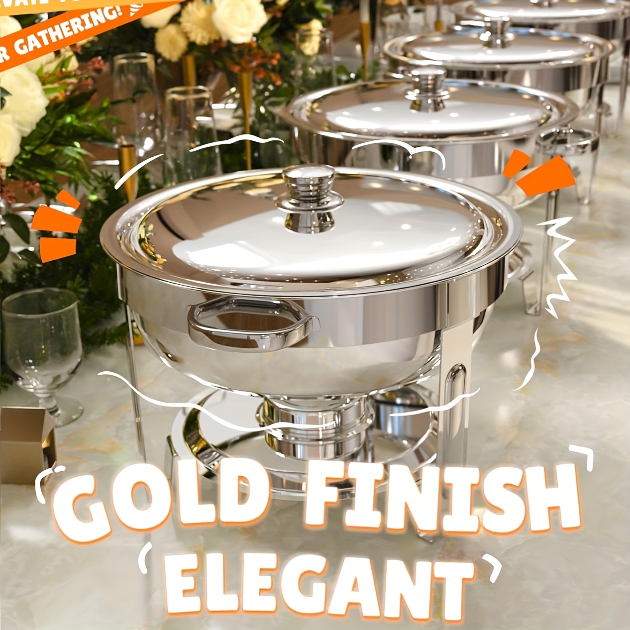6/9QT Chafing Dishes For Buffe - Event Party ulasan dan harga